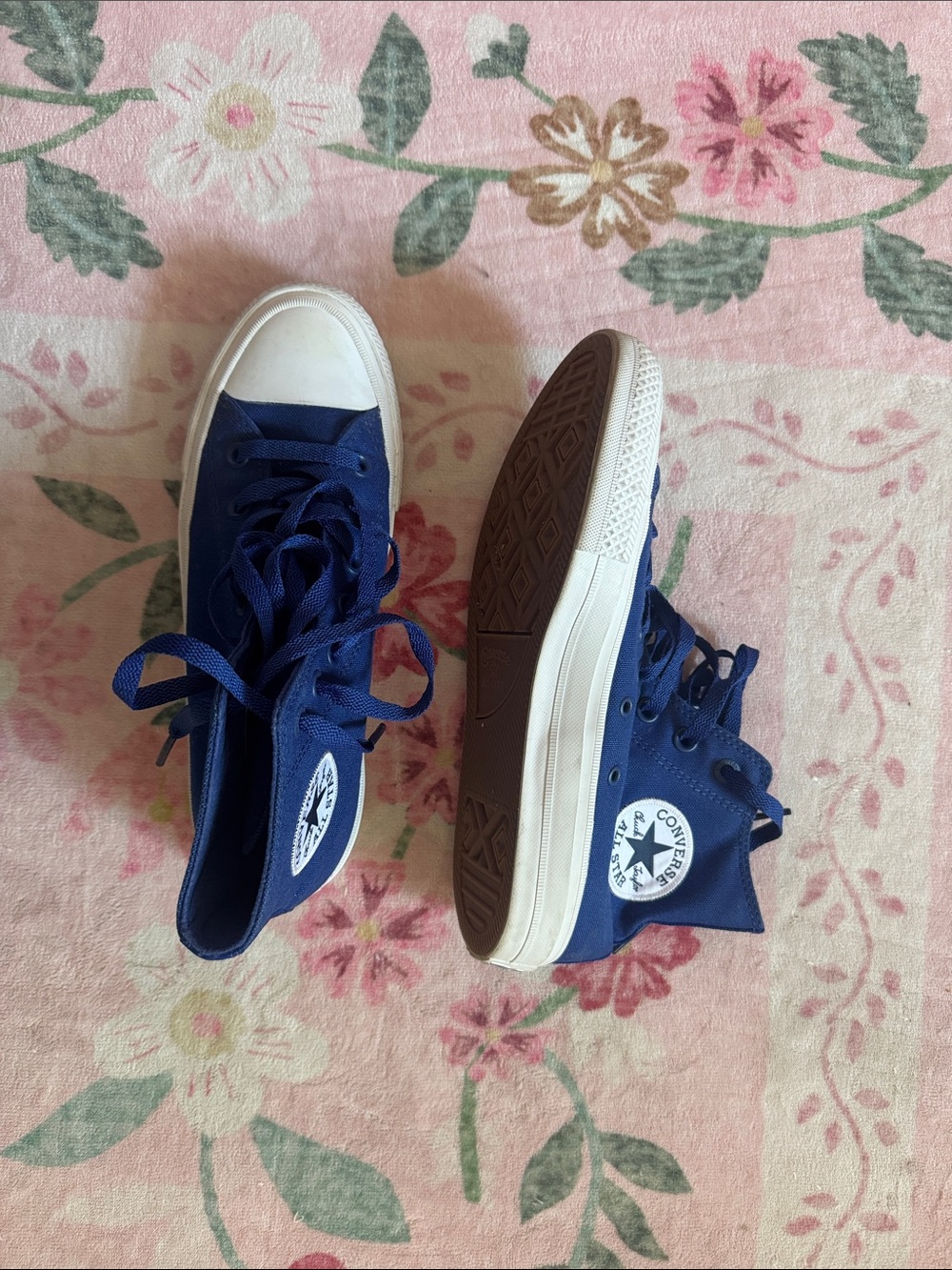 Converse High Top Sneakers in Royal Navy Blue - women’s 8, men’s 6